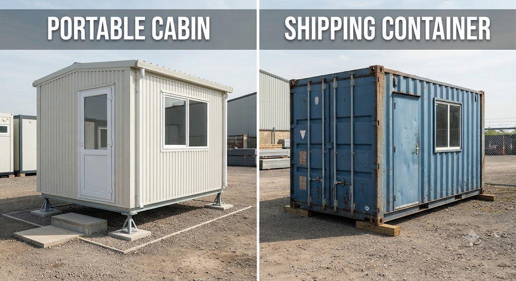 Portable Cabin vs Shipping Container
